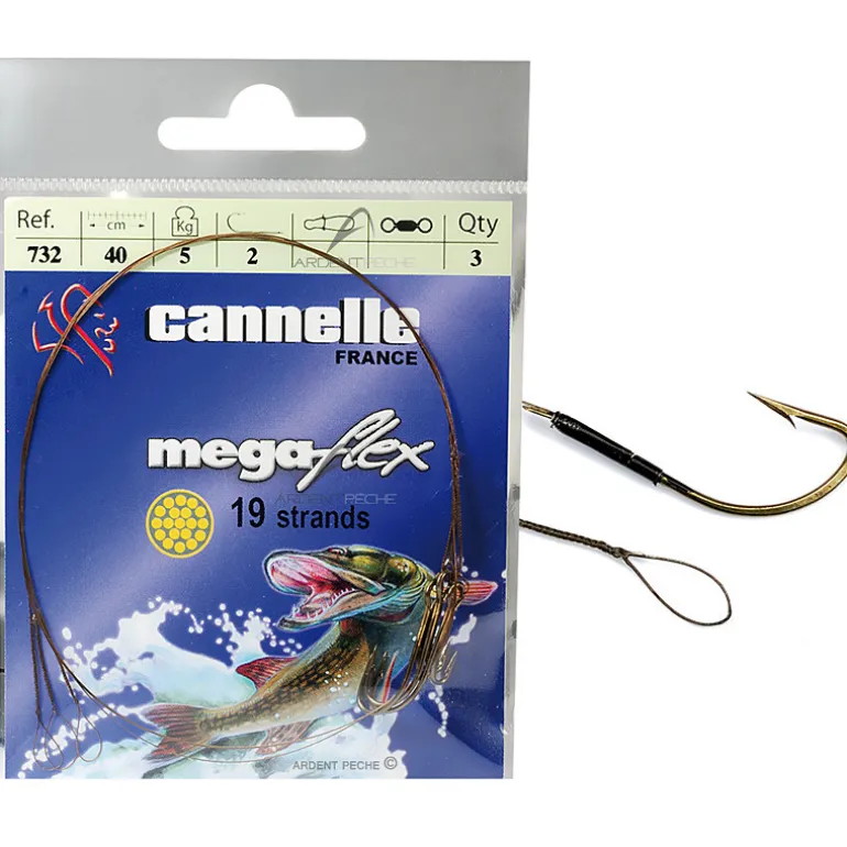 Avançon CANNELLE megaflex 1 boucles + 1 hameçon simple