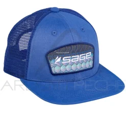 Casquette SAGE Patch Trucker Blue Tarpon
