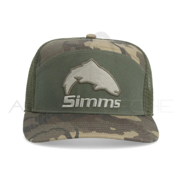 Casquette SIMMS Brown Trout 7-Panel Olive