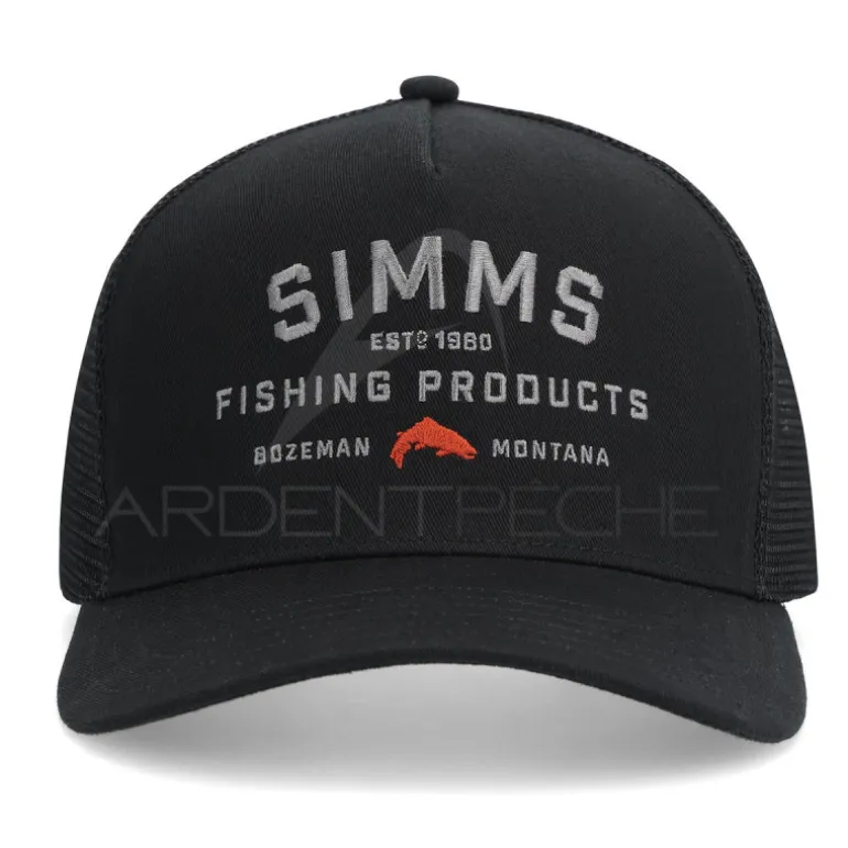 Casquette SIMMS Double Haul Trucker Black