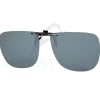 Clip lunettes COCOONS polarisants carré FLIP-UP Silver