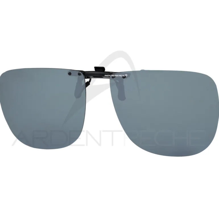 Clip lunettes COCOONS polarisants carré FLIP-UP Silver