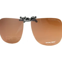 Clip lunettes COCOONS polarisants carré FLIP-UP cuivre