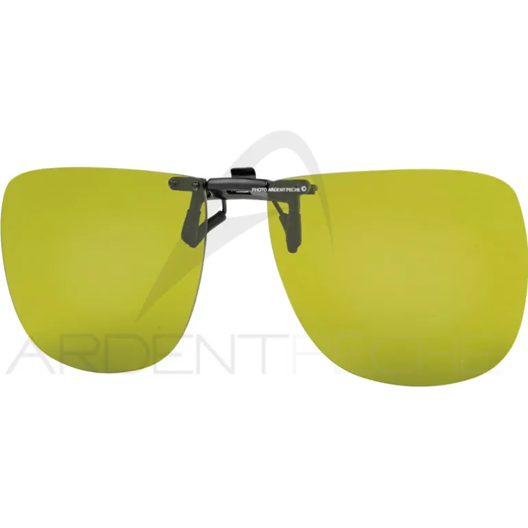 Clip lunettes COCOONS polarisants carré FLIP-UP jaune