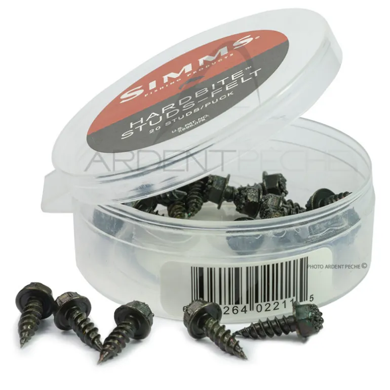 Clous SIMMS Hardbite studs noir semelles feutre x20