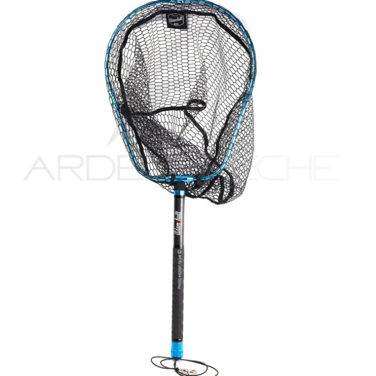 Epuisette Adams Built aluminium extendable tri fold flats boat net 16