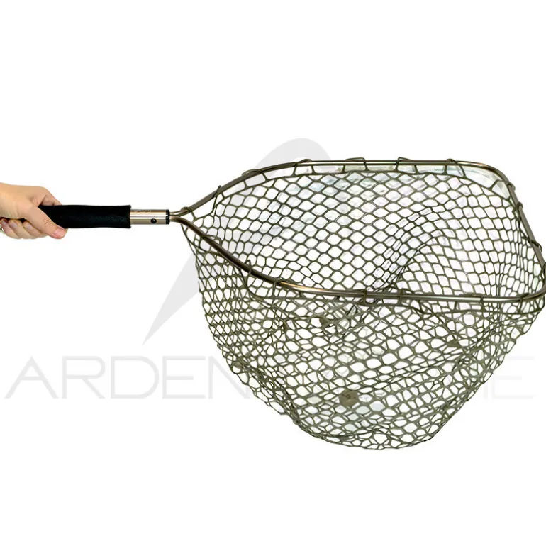 Epuisette Adams Built alu Trout net rubber 19