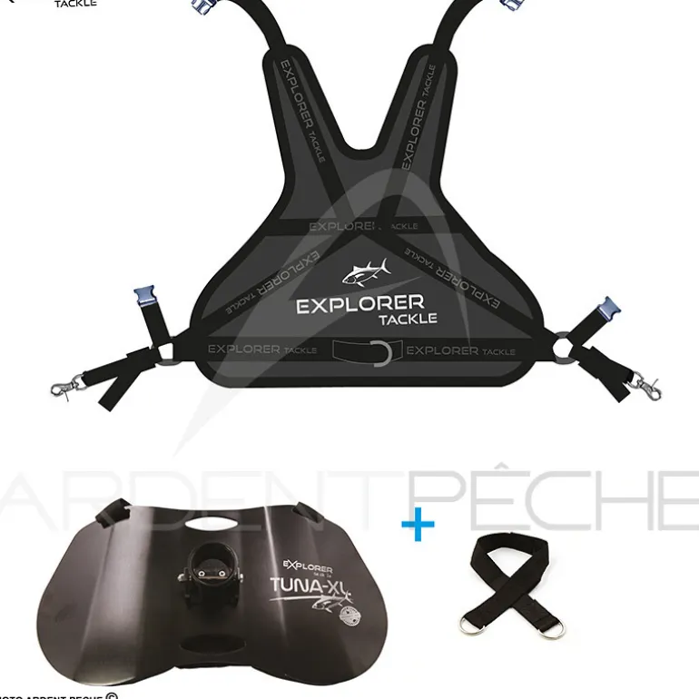 EXPLORER TACKLE Combo harnais dorsal et baudrier tuna XL