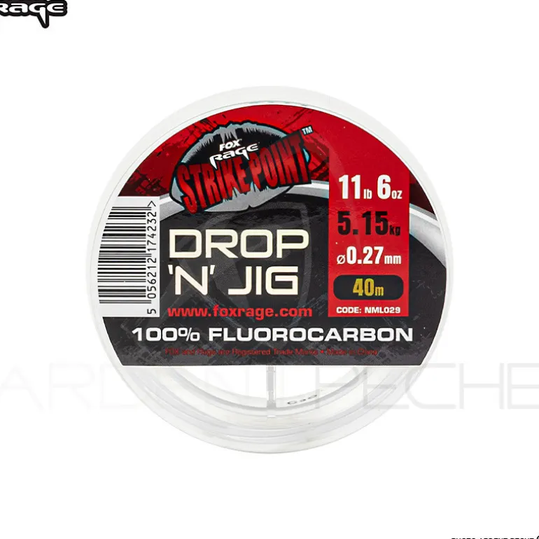 Fil fluorocarbone FOX RAGE Drop n jig fluorocarbon 24