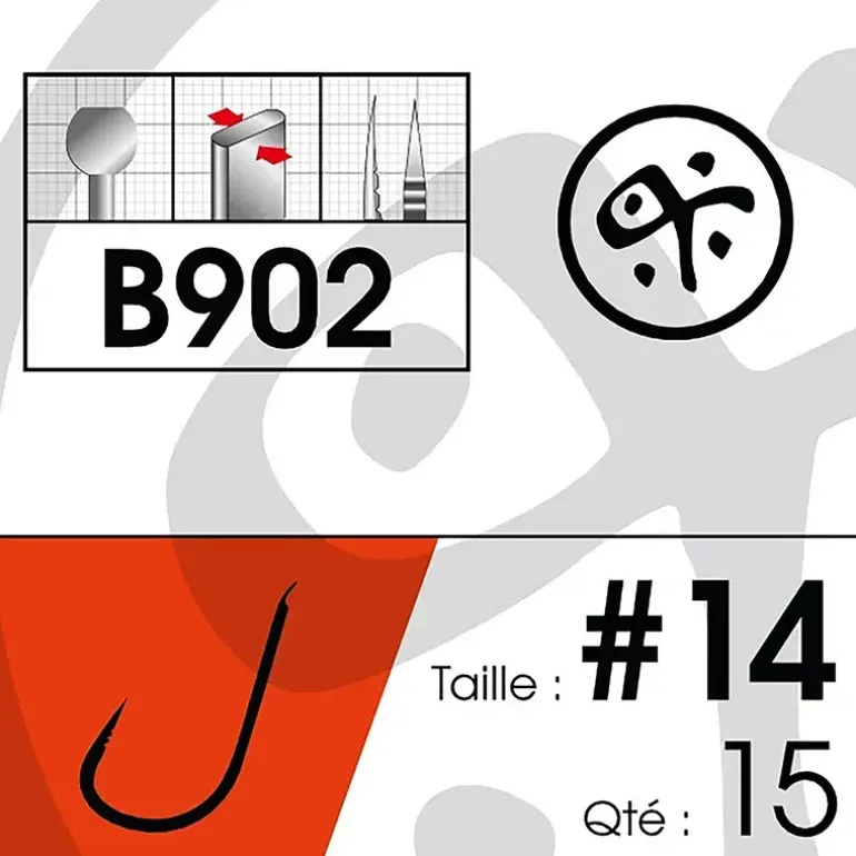 Hameçon simple NATIVE B902 sans ardillon