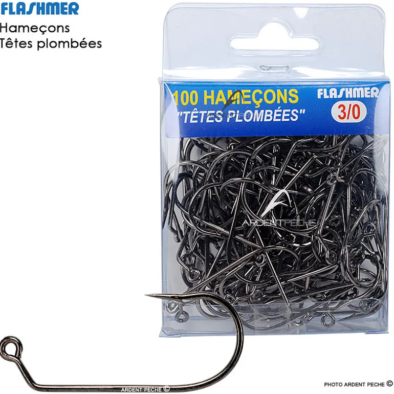 Hameçon têtes plombées FLASHMER 60° HTPP