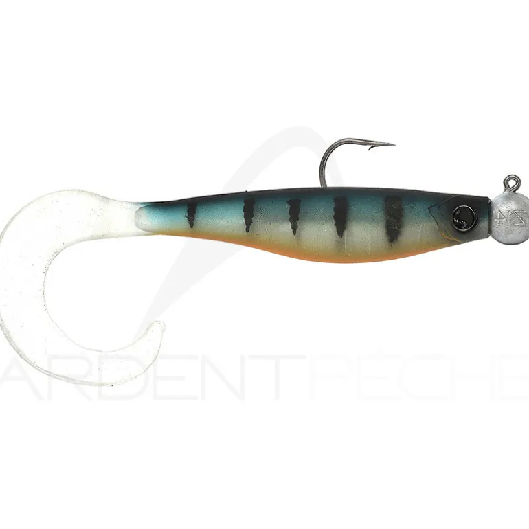 Leurre souple HYPERLASTICS Curlyminn round jig head 6 14g