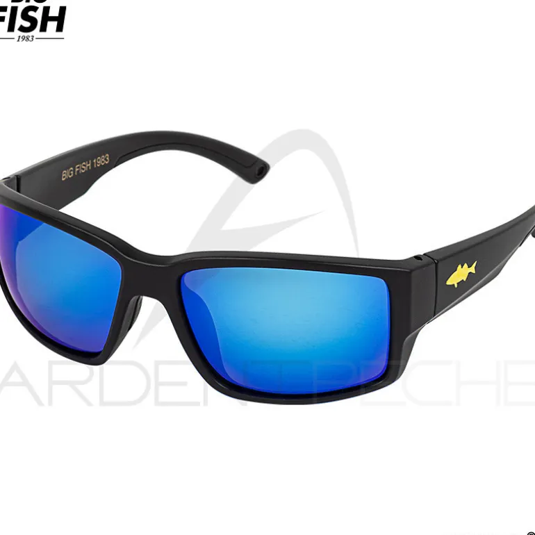 Lunettes polarisantes BIG FISH 1983 The mask Sea bass blue iridium Mat black
