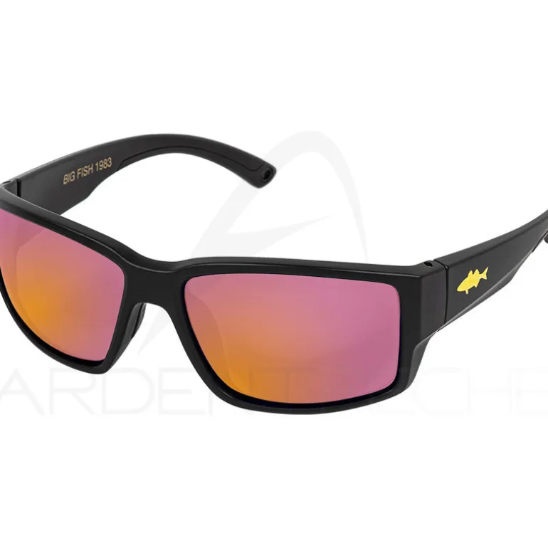 Lunettes polarisantes BIG FISH 1983 The mask evo Sea bass Pink red iridium Mat black