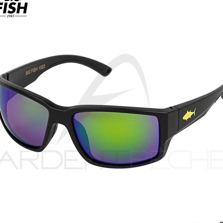 Lunettes polarisantes BIG FISH 1983 The mask Tuna green blue iridium Mat black
