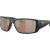 Lunettes polarisantes COSTA DEL MAR Blackfin pro Matte black Copper silver mirror 580G