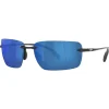 Lunettes polarisantes COSTA DEL MAR Gulf shore Shiny black Blue mirror 580P