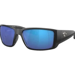 Lunettes polarisantes COSTA DEL MAR Blackfin pro Matte black Blue mirror 580G