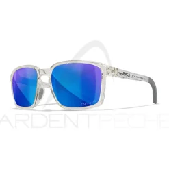 Lunettes polarisantes WILEY X Alfa captivate Blue mirror Gloss clear crystal frame