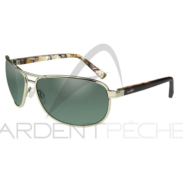 Lunettes polarisantes WILEY X Klein Smoke green Gold frame