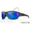 Lunettes polarisantes WILEY X Climb captivate Blue mirror Matte grey frame