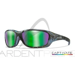 Lunettes polarisantes WILEY X Gravity captivate green mirror Kryptek neptune frame