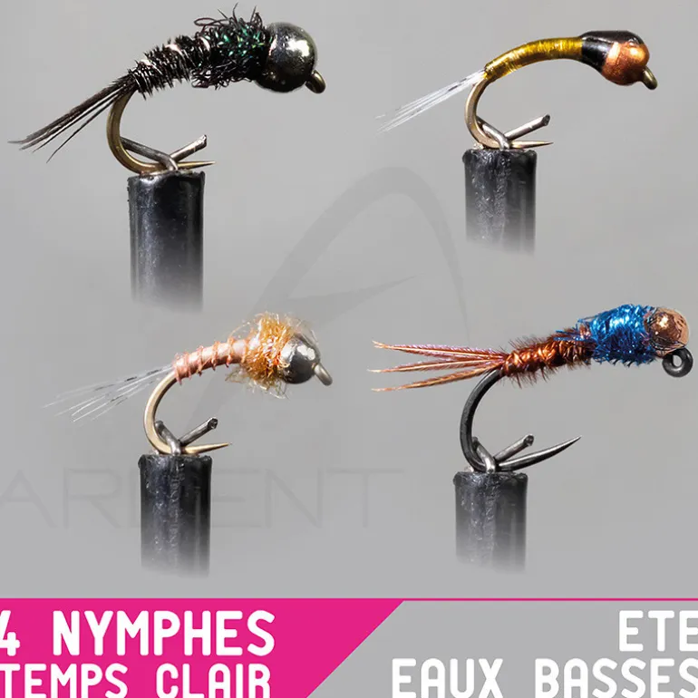 Montage nymphe GARBOLINO Été eaux basses / temps clair Set x4