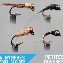 Montage nymphe GARBOLINO Petites rivières / Eaux claires Set x4