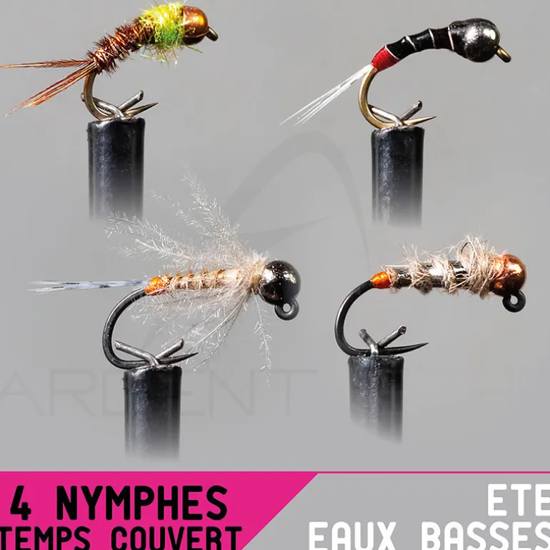 Montage nymphe GARBOLINO Été eaux basses / temps couvert Set x4