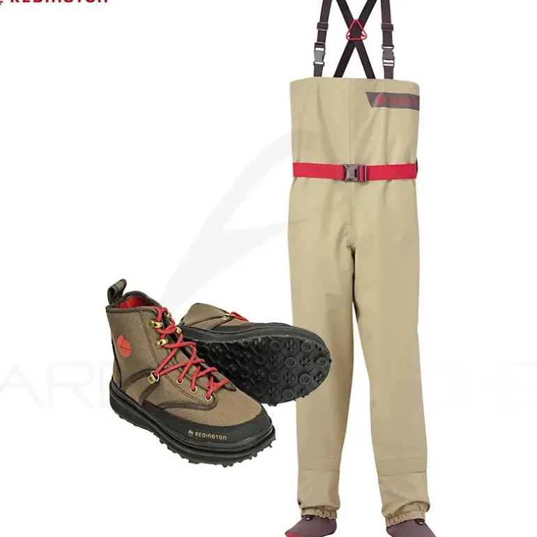 Pack waders REDINGTON enfant Crosswater youth Grain + chaussures caoutchouc