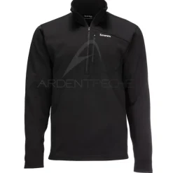 Sous-vêtement SIMMS Thermal 1/4 Zip Top Black