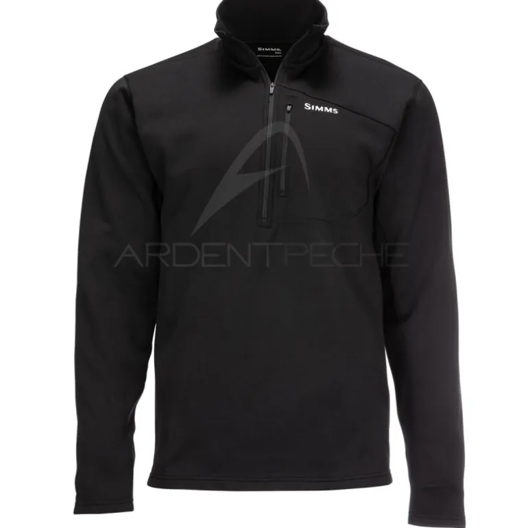 Sous-vêtement SIMMS Thermal 1/4 Zip Top Black