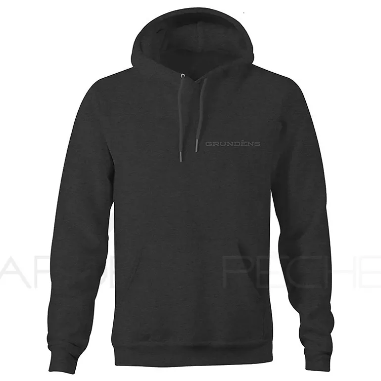 Sweat GRUNDENS Displacement hoodie black heather