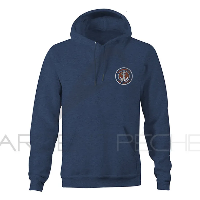 Sweat GRUNDENS Displacement hoodie navy heather