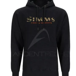 Sweat SIMMS Logo Hoody Charcoal Heather