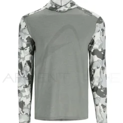 Tee shirt à capuche SIMMS Solarflex bugstopper guide hoody Regiment camo cinder