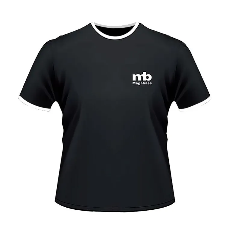 Tee shirt MEGABASS Tete de mort avec liseret blanc