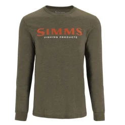 Tee shirt SIMMS Logo Shirt LS Loden Heather