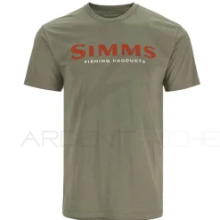 Tee shirt SIMMS Logo T-shirt Simms Orange/Military Heather