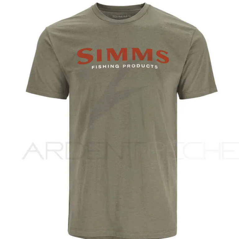 Tee shirt SIMMS Logo T-shirt Simms Orange/Military Heather