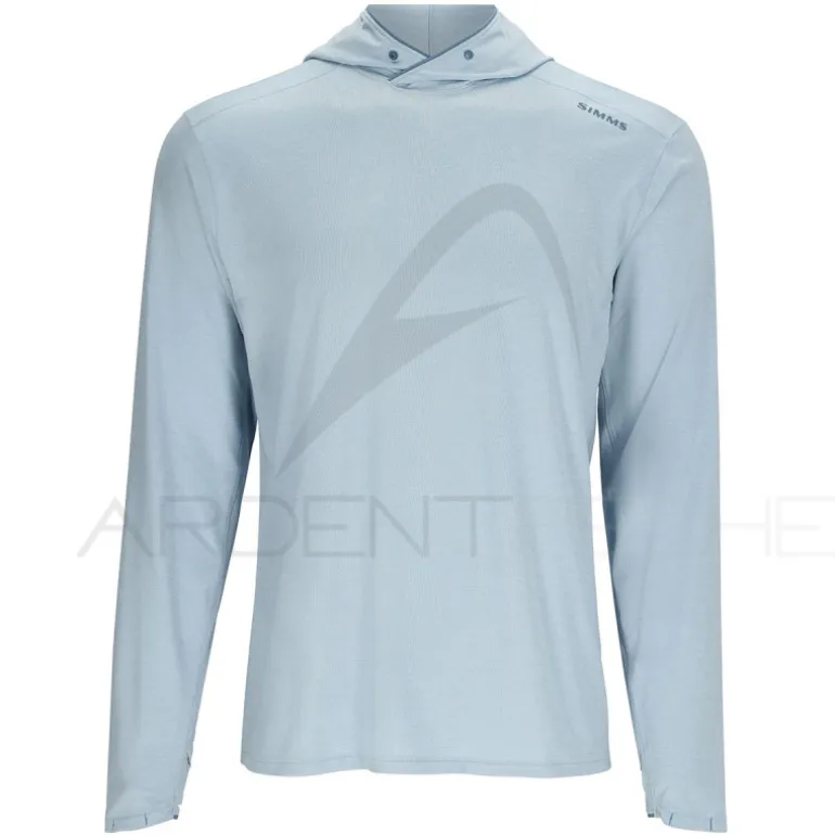 Tee shirt SIMMS Solarflex Hoody Steel Blue Heather