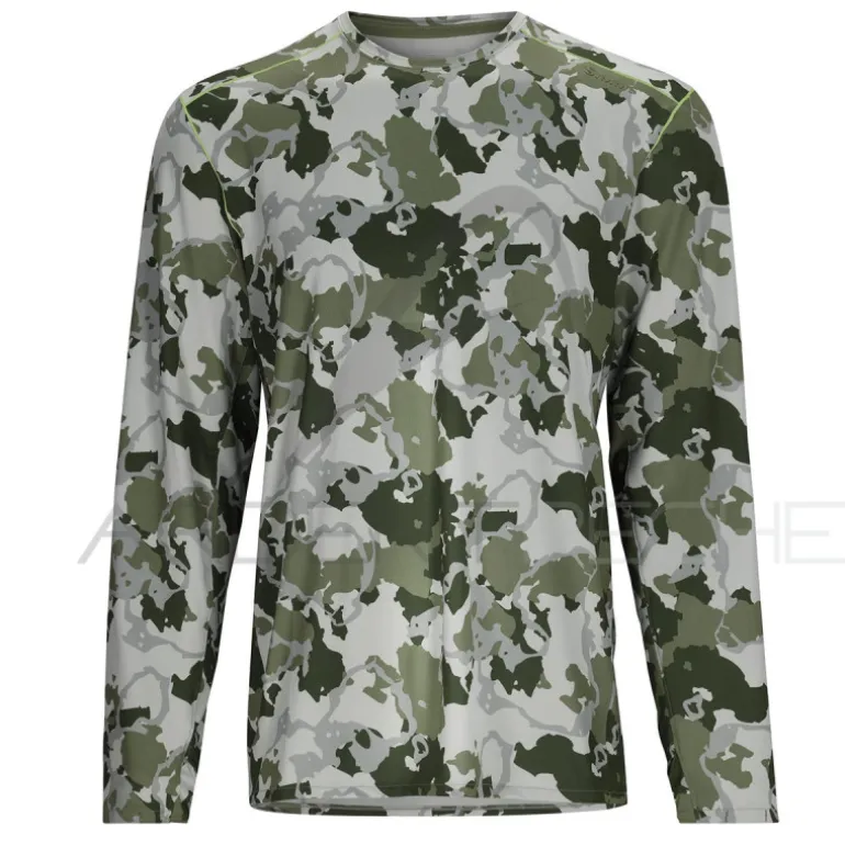 Tee shirt SIMMS Solarflex Crew Regiment Camo Clover