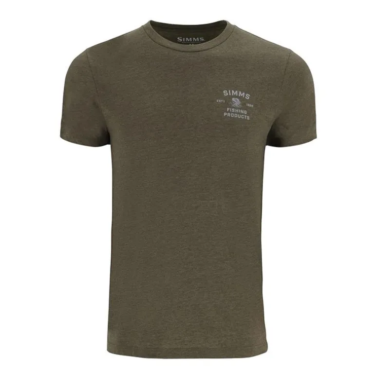 Tee shirt SIMMS Stacked Bass T-Shirt Military Heather