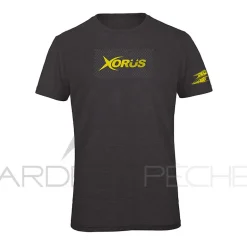 Tee shirt ULTIMATE FISHING Xorus gris anthracite chine et jaune