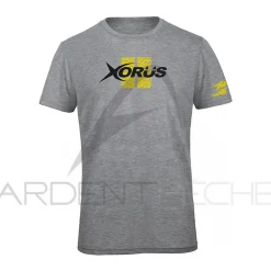 Tee shirt ULTIMATE FISHING Xorus gris clair chine et jaune