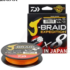 Tresse DAIWA J Braid expedition Smash orange 150m