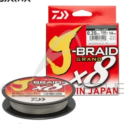 Tresse DAIWA J Braid Grand X8 grise 135m