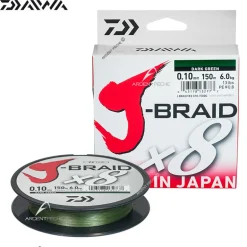 Tresse DAIWA J Braid X8 verte 300m