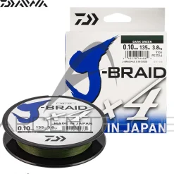 Tresse DAIWA J Braid X4 verte 270m