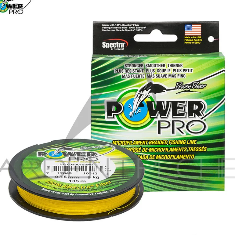 Tresse POWER PRO Jaune 135m